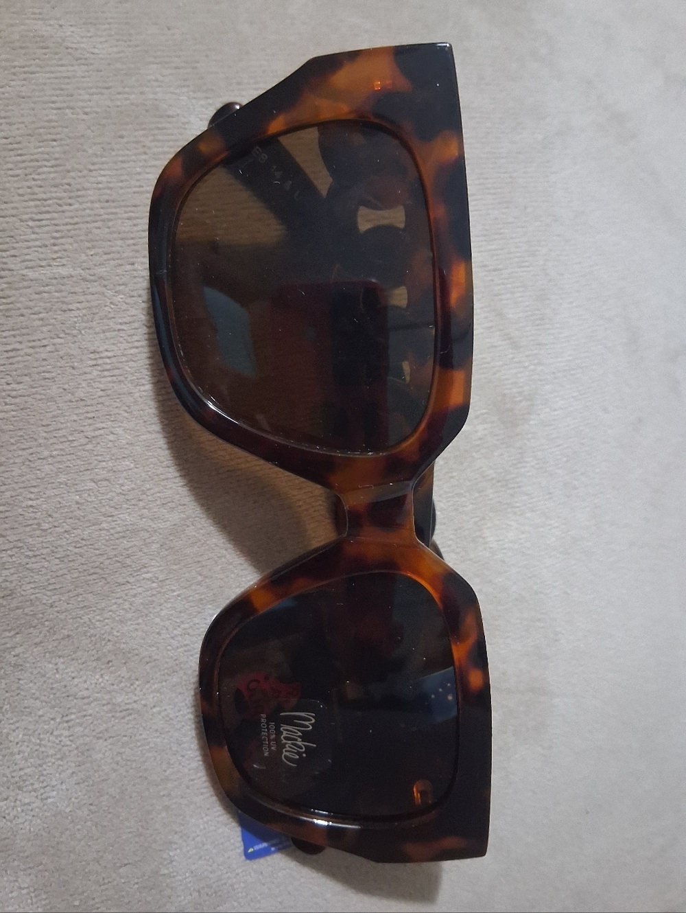 Bob MACKIE Tortoiseshell Square Sunglasses - Brown Lenses